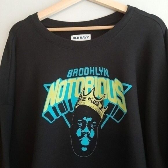 Brooklyn Notorious | Crewneck Comfy Sweatshirt Pullover Top Black Sz XXL / 2X - Picture 6 of 13
